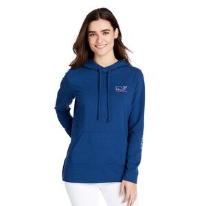 Vineyard Vines, Vintage Whale French Terry Hoodie Sweatshirt, Blue, Small, Used